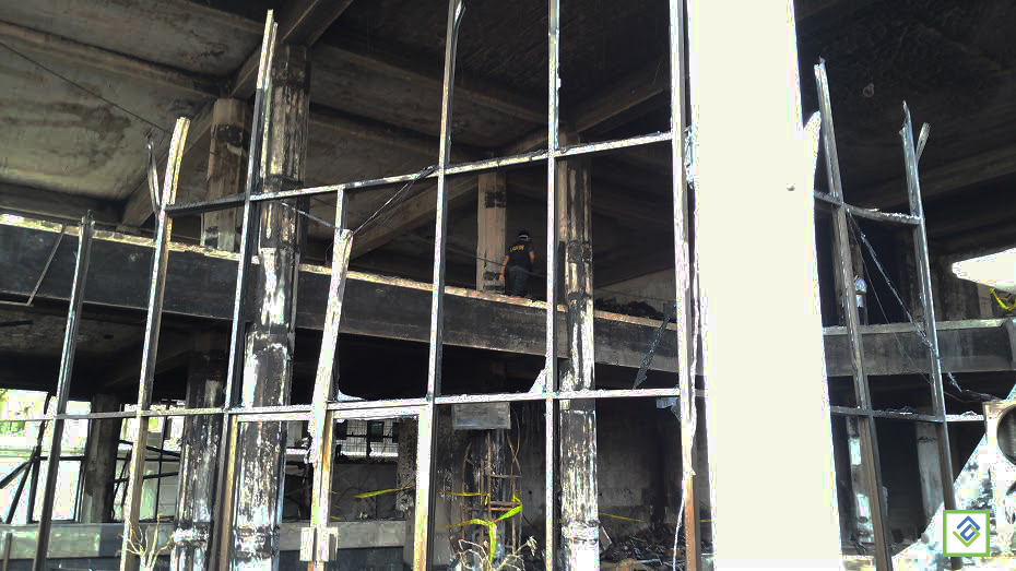 Kondisi Bank Aceh setelah terbakar